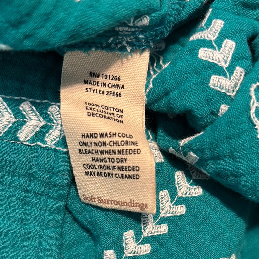 Soft Surroundings Teal and White Midi Dress - Picture 8 of 13